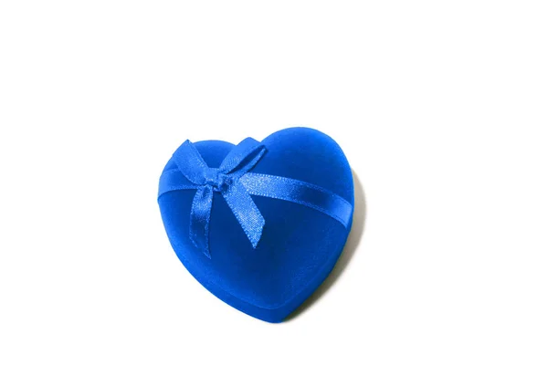 Blått hjerte sløyfe – stockfoto