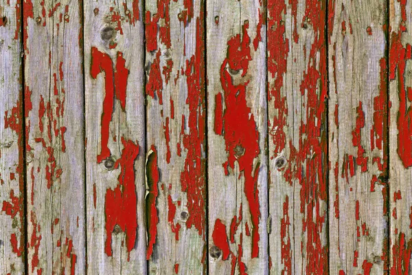 Cerca descascada cor vermelha — Fotografia de Stock