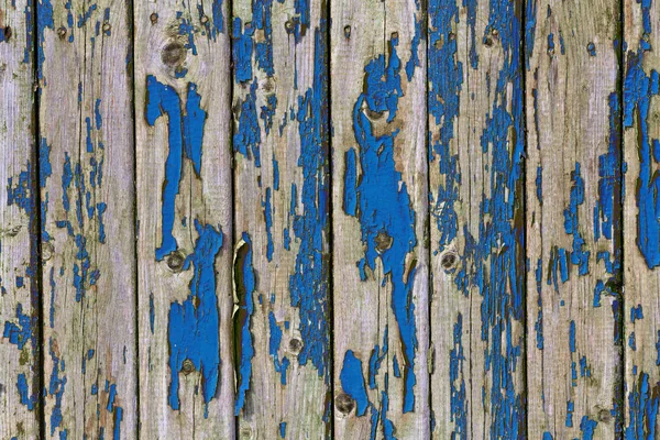 Cerca descascada cor azul — Fotografia de Stock