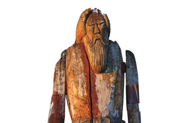 Odin Isolated White Background Sagas Mythology Monuments Idols Odin Scandinavia — Stock Photo, Image