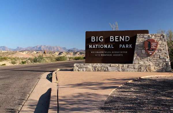 Entrada para o Parque Nacional Big Bend — Fotografia de Stock