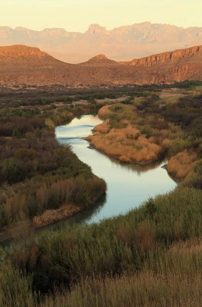 Rio Grande ochtend landschap — Stockfoto