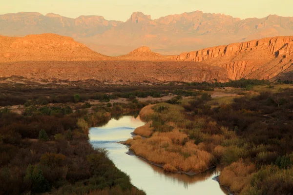 Rio Grande morgon landskap — Stockfoto