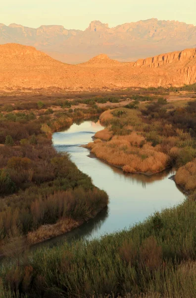 Rio Grande morgon landskap — Stockfoto