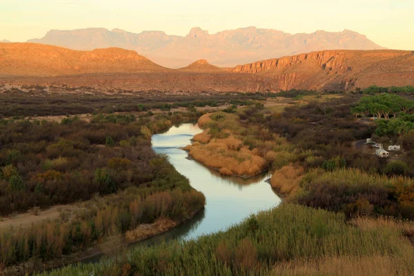 Rio Grande morgon landskap — Stockfoto