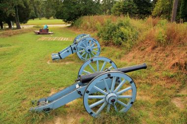 Sömürge dönemi Topçu, Yorktown Battlefield Virginia devlet