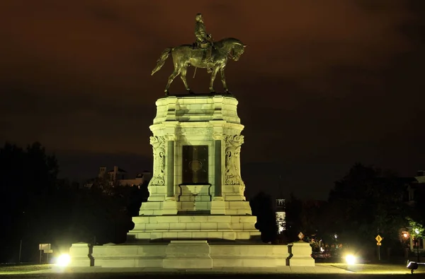 Richmond Oktober Inbördeskriget Monument Såsom Robert Lee Statyn Monument Avenue — Stockfoto