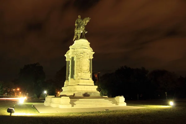 Richmond October Памятники Гражданской Войны Такие Статуя Роберта Монумент Авеню — стоковое фото