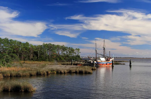 Elizabeth Replica One Main Attractions Roanoke Island Festival Park Manteo — Stock Photo, Image