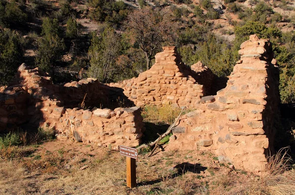 Archeological Ruins Jemez Historic Site American Southwest New Mexico — Stock Photo, Image