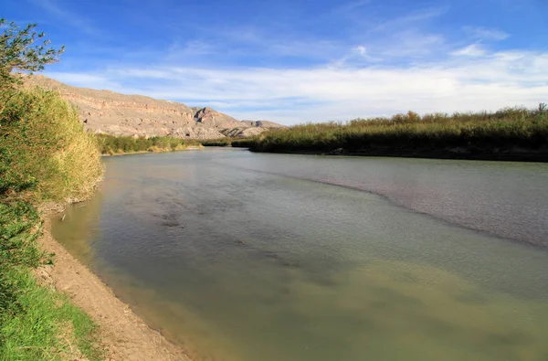 Der Rio Grande Nähert Sich Dem Boquillas Canyon Big Bend — Stockfoto