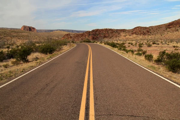 사막의 고속도로 접근의 텍사스 Boquillas — 스톡 사진