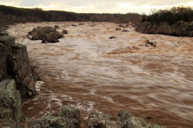 Great Falls Park Virginia devlet haliyle Potomac büyük şelale