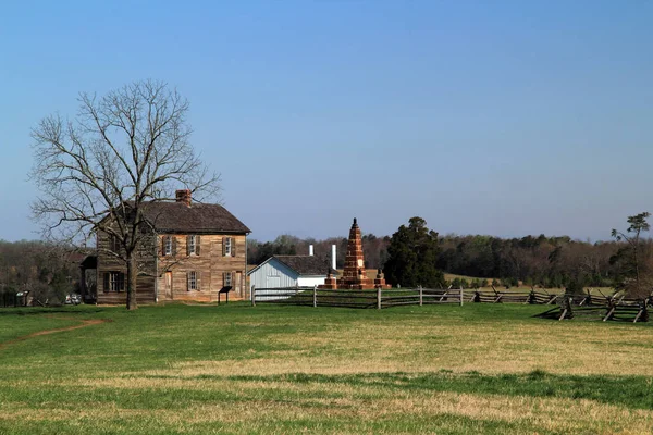 在美国内战期间 两场邦联胜利的遗址 亨利众议院希尔现在是弗吉尼亚州马纳萨斯国家战场公园的一部分 — 图库照片