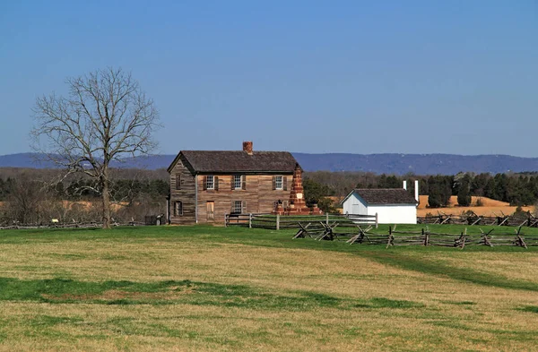 Místo Dvou Confederate Vítězství Během Americké Občanské Války Henry House — Stock fotografie