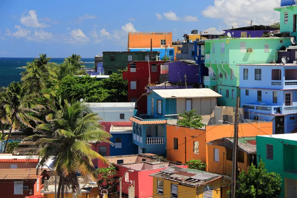 SAN JUAN, PR  OCTOBER 26: La Perla, pictured here, is perhaps the most colorful neighborhood located in the city of San Juan, Puerto Rico October 26, 2019 in San Juan, Puerto Rico