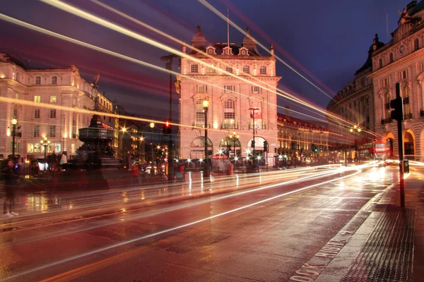 London Svenska Mars Piccadilly Circus Staden London Ser Stora Mängder — Stockfoto