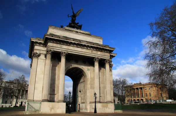 Wellington Arch Som Ligger Hjärtat Kungliga London Byggdes Som Originell — Stockfoto