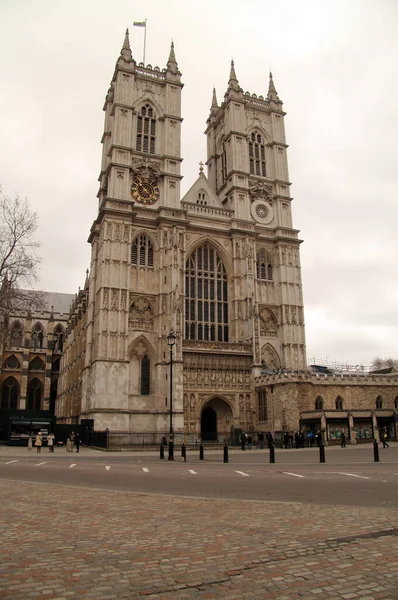 Лондон Марта Одна Самых Известных Церквей Великобритании Вестминстерское Аббатство Расположенное — стоковое фото