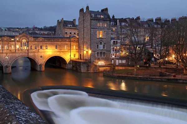 Grundat Romarna Den Medeltida Staden Bath Sitter Astride Floden Avon Stockfoto