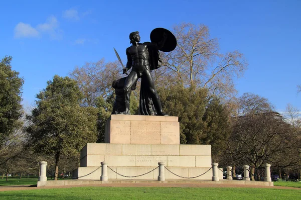 Beläget Hyde Park London Den Fot Höga Statyn Akilles Den — Stockfoto