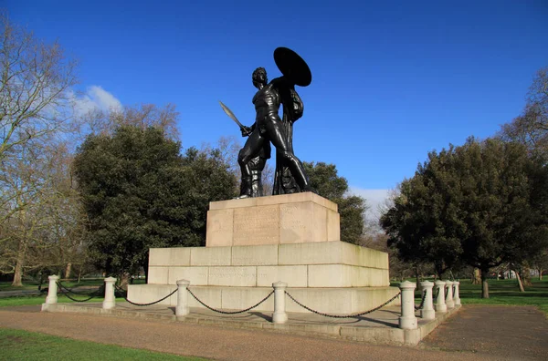 Beläget Hyde Park London Den Fot Höga Statyn Akilles Den — Stockfoto