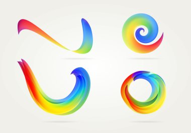 Soyut yaratıcı renkli çizgiler ve şekiller