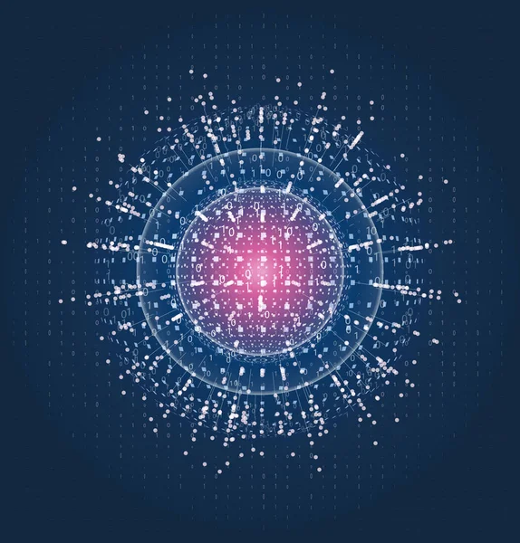 Elemento de diseño de tecnología geométrica abstracta . — Archivo Imágenes Vectoriales