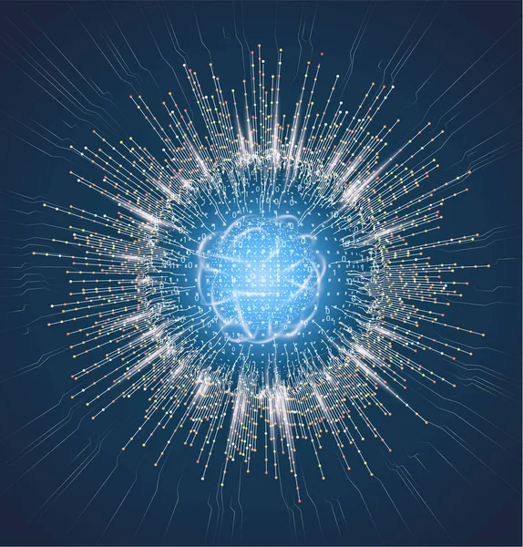 Elemento de projeto de tecnologia geométrica abstrata . —  Vetores de Stock