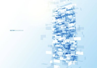 Modern mavi cam duvar ofis binası