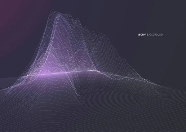 Polígono wireframe paisaje fondo — Archivo Imágenes Vectoriales