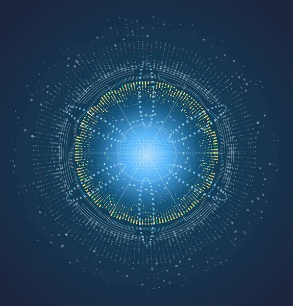 Elemento de projeto de tecnologia geométrica abstrata . — Vetor de Stock