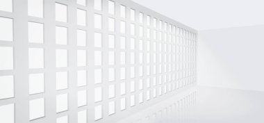 Modern mavi cam duvar ofis binası