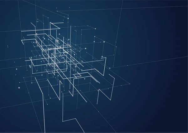 Abstrakta geometriska teknik vektor designelement. — Stock vektor