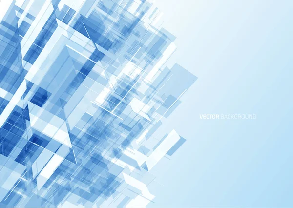 Pared de cristal azul moderno del edificio de oficinas — Archivo Imágenes Vectoriales