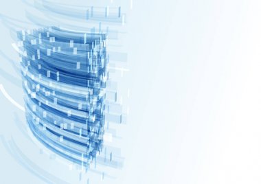 Modern mavi cam duvar ofis binası