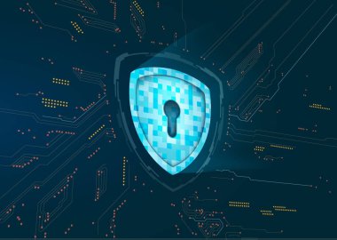 Soyut techno fütüristik kalkan.