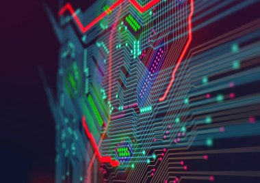 Elektronik bilgisayar donanım teknolojisi. Tasarım şablonu