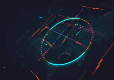 Soyut tekno arka plan. Fütüristik soyut yüksek teknoloji tasarım.