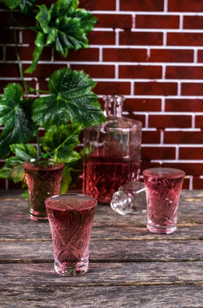 Transparent pink drink