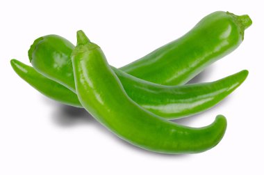 Çiğ yeşil biber kabukları
