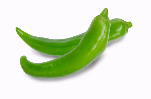 Rohe grüne Paprika-Schoten — Stockfoto