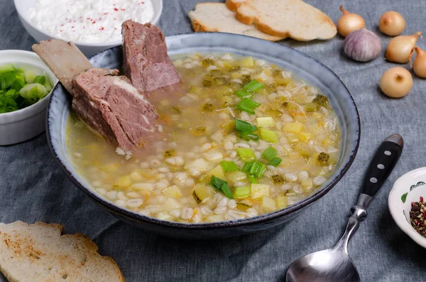 Pearl barley soup