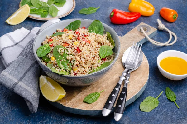 Quinoa salade met groenten Rechtenvrije Stockafbeeldingen