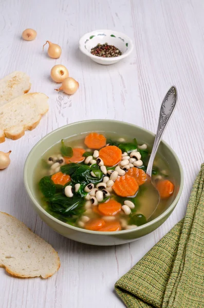 Thick bean soup with vegetables