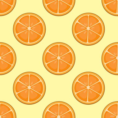 Kumaş, duvar kağıdı, masa örtüsü ve web tasarımı için portakal dilimli kusursuz desen.