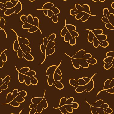  Kumaş, duvar kağıdı, tekstil, tebrik kartı, hediye kutusu, web tasarımı için dökülen yapraklarla kusursuz desen.