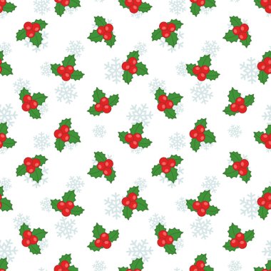  Noel meyveleriyle kusursuz bir şablon. Tebrik kartı, hediye kutusu, kumaş, duvar kağıdı, tekstil, paket, web tasarımı için tatil tasarımı.