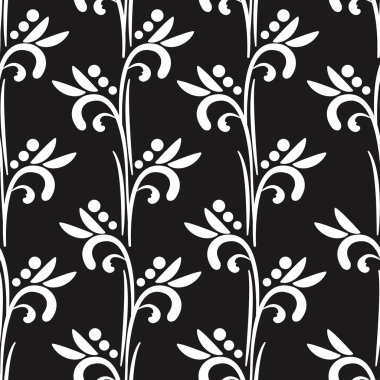 Dikey dalları olan kusursuz bir şablon. Kumaşlar, duvar kağıtları, tekstil ve web tasarımı için basit tasarım.