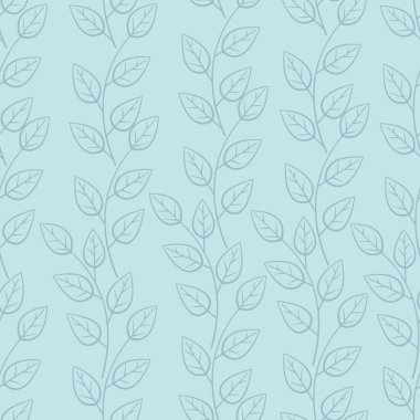 Dikey dalları olan kusursuz bir şablon. Yaprakları olan basit mavi dallar.